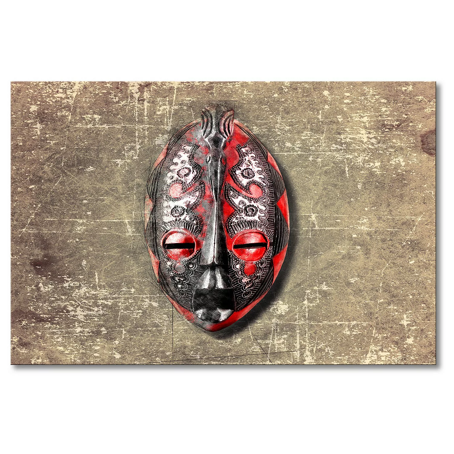 home24 Wandbild Maske Red günstig online kaufen