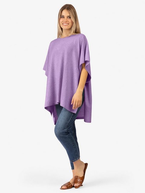 Rainbow Cashmere Strickponcho Schurwolle-Kaschmir-Mix günstig online kaufen