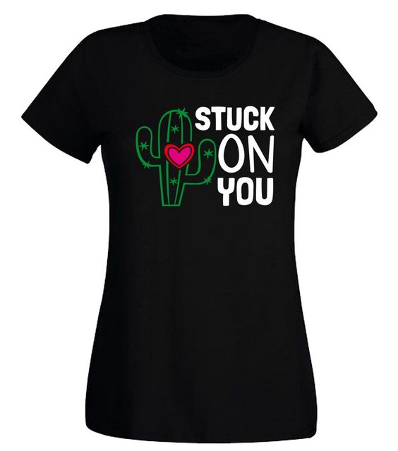 G-graphics T-Shirt Damen T-Shirt - Stuck on you Slim-fit-Shirt, mit Frontpr günstig online kaufen