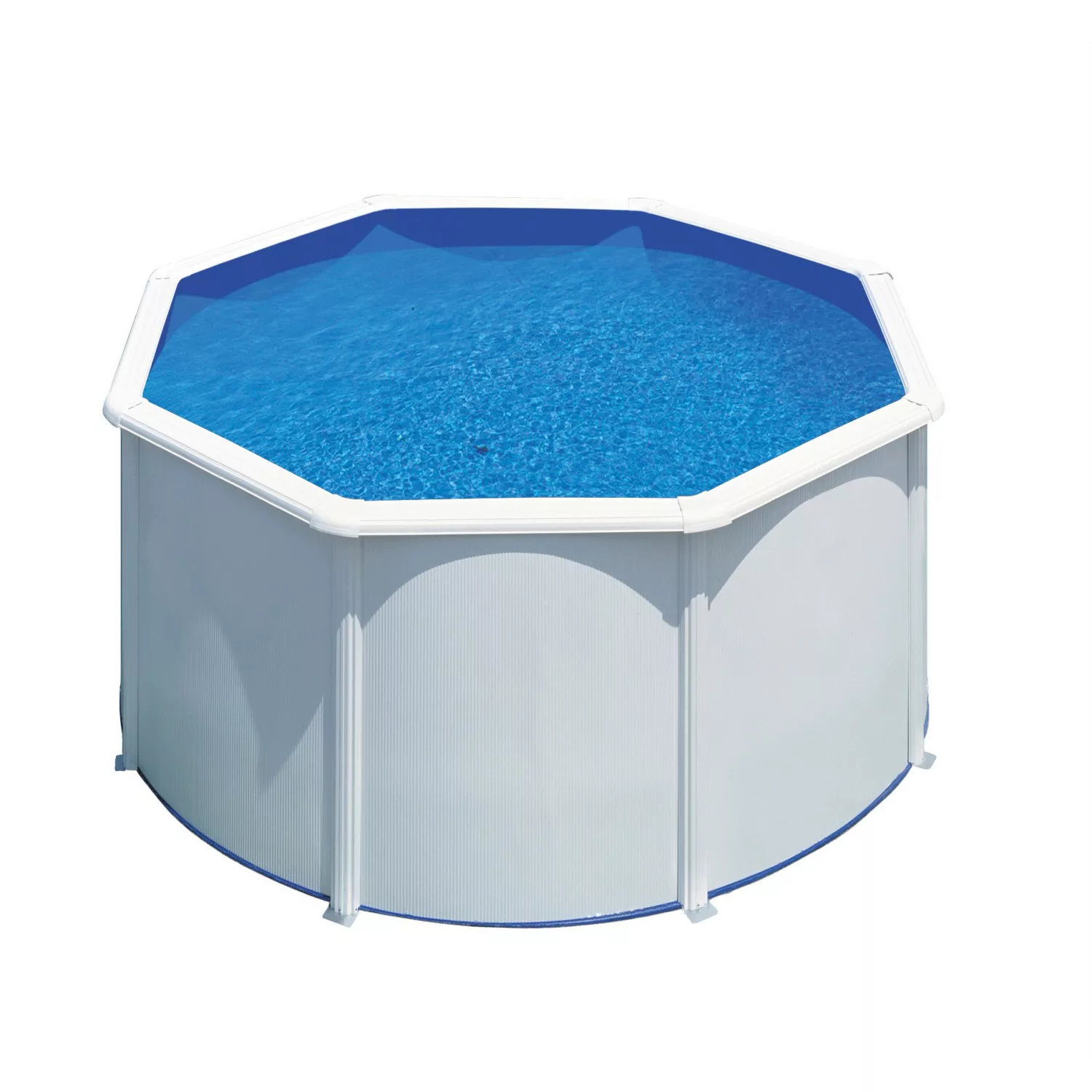 Gre Stahlwand-Pool Fidji Ø 240 cm x 120 cm Rund Weiß günstig online kaufen