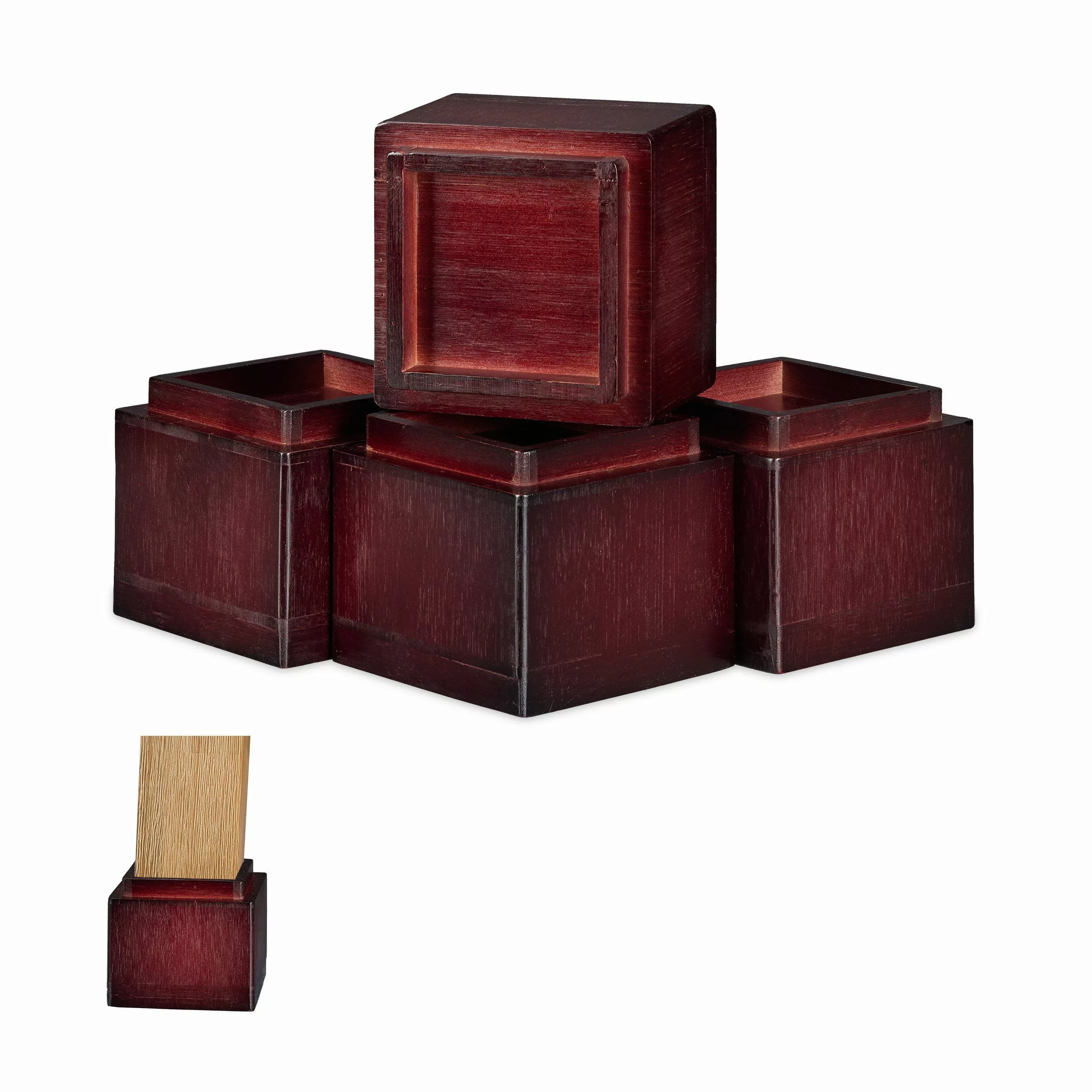 relaxdays Erhöhungs-Set Möbelerhöher 4er Set in günstig online kaufen