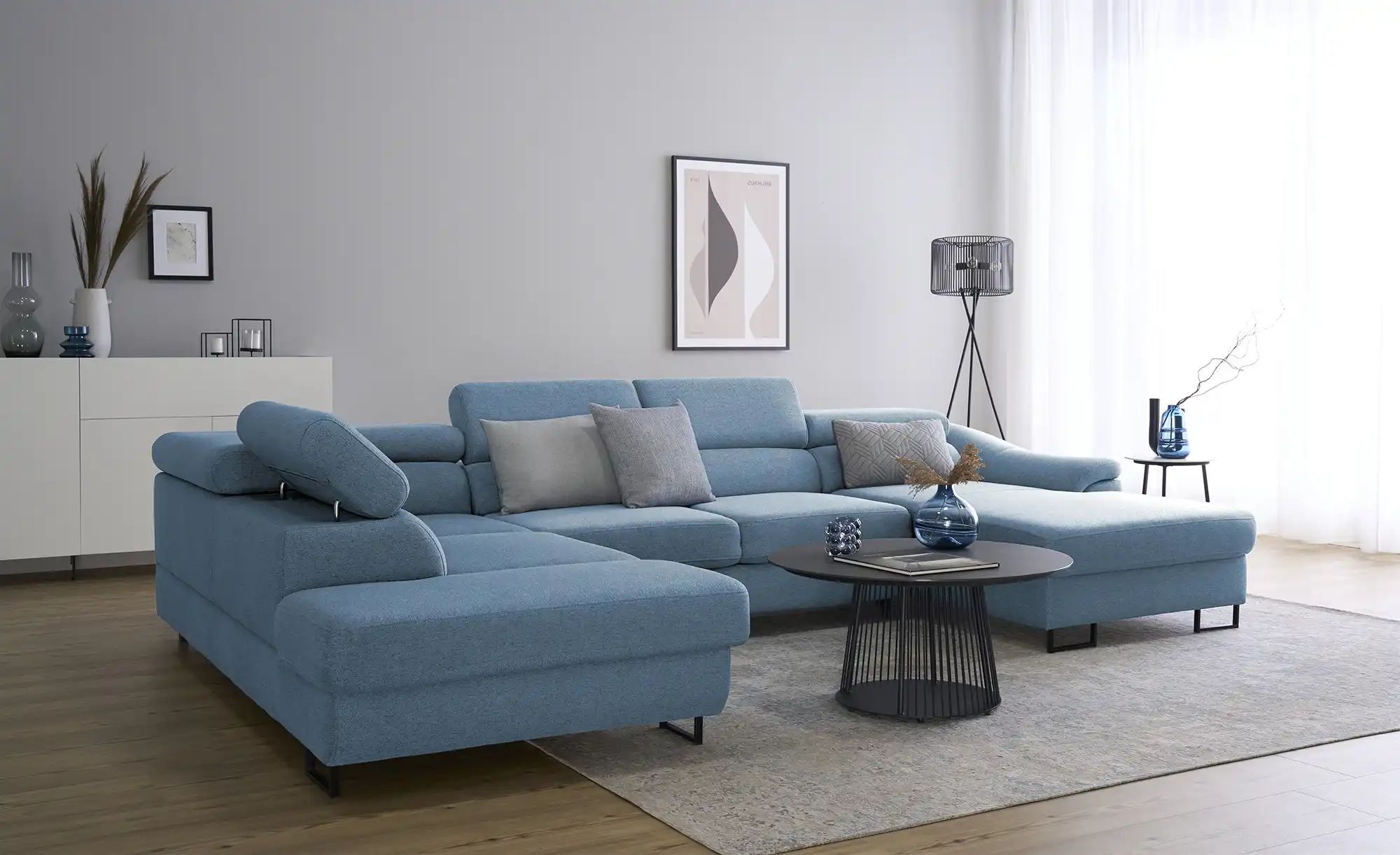 switch Ecksofa  Lavos ¦ blau ¦ Maße (cm): B: 346 H: 85 T: 221.0 Polstermöbe günstig online kaufen