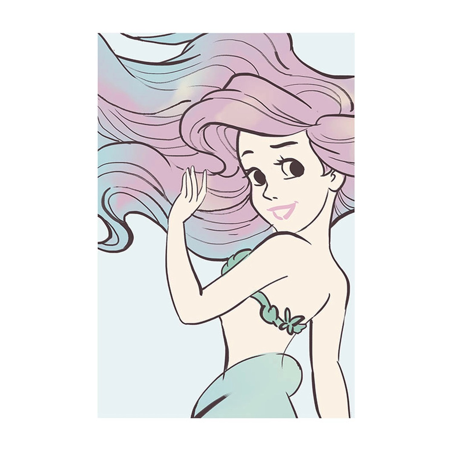 Disney Poster Arielle - Die Meerjungfrau Violett und Blau 50 x 70 cm 610088 günstig online kaufen