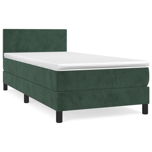 vidaXL Boxspringbett Bett Boxspringbett mit Matratze Samt (80 x 200 cm, Grü günstig online kaufen