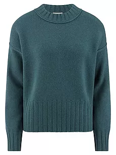 Rundhals-Pullover aus Schurwolle und Kaschmir include türkis günstig online kaufen