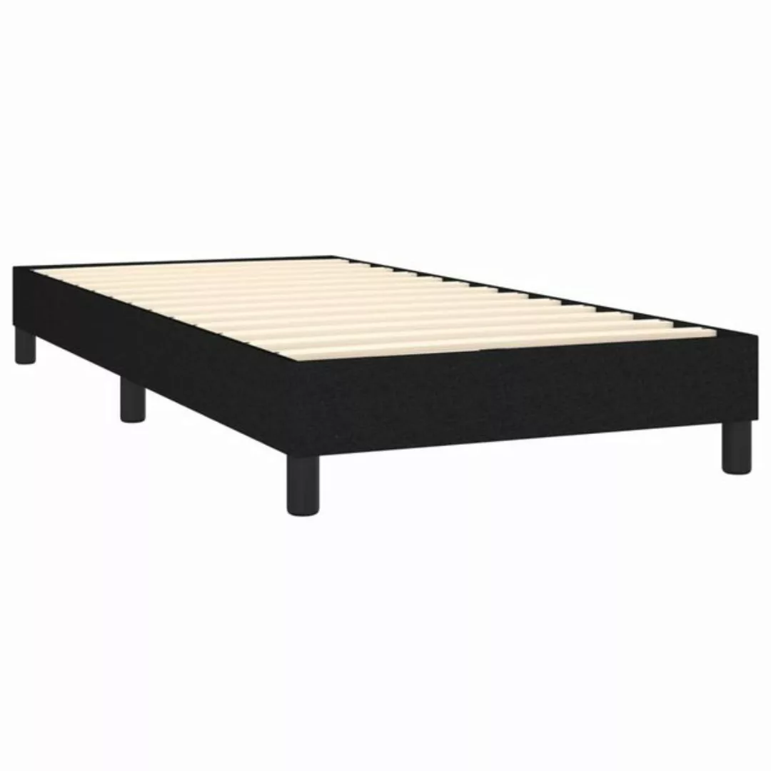 furnicato Bett Boxspringbett mit Matratze Schwarz 90x190 cm Stoff (1-tlg) günstig online kaufen