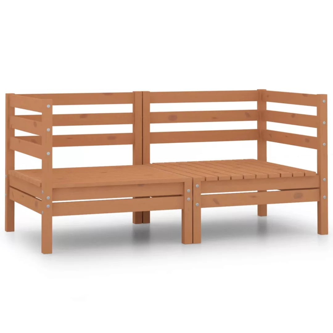 2-sitzer-gartensofa Honigbraun Massivholz Kiefer günstig online kaufen