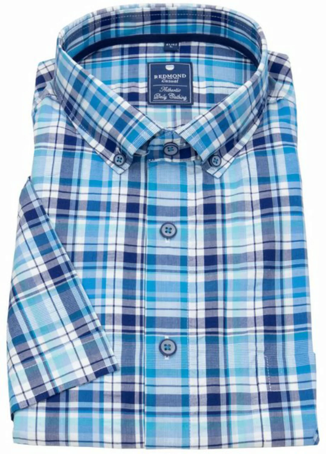 Redmond Kurzarmhemd Button-Down-Kragen günstig online kaufen