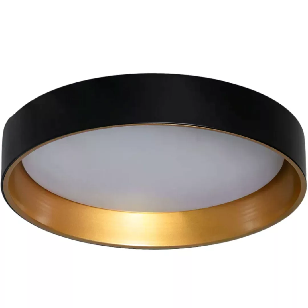 Deckenlampe LED 21W Rundschreiben Schwarz und Gold 45cm 3 Lichtfarben CCT A günstig online kaufen