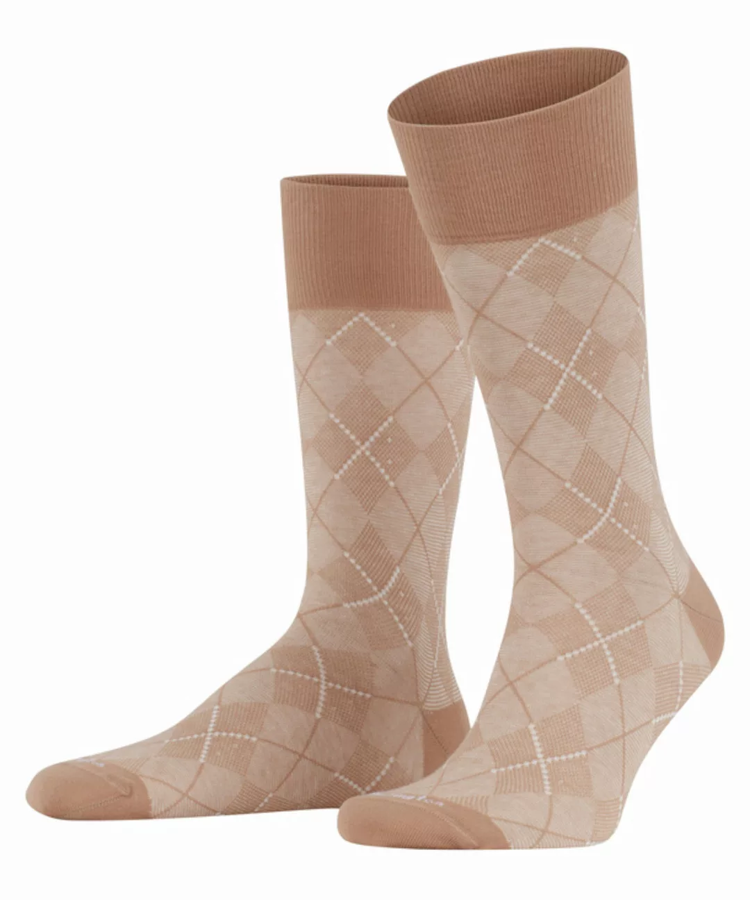 Burlington Carrington Herren Socken, 40-46, Beige, Raute, Baumwolle, 21061- günstig online kaufen
