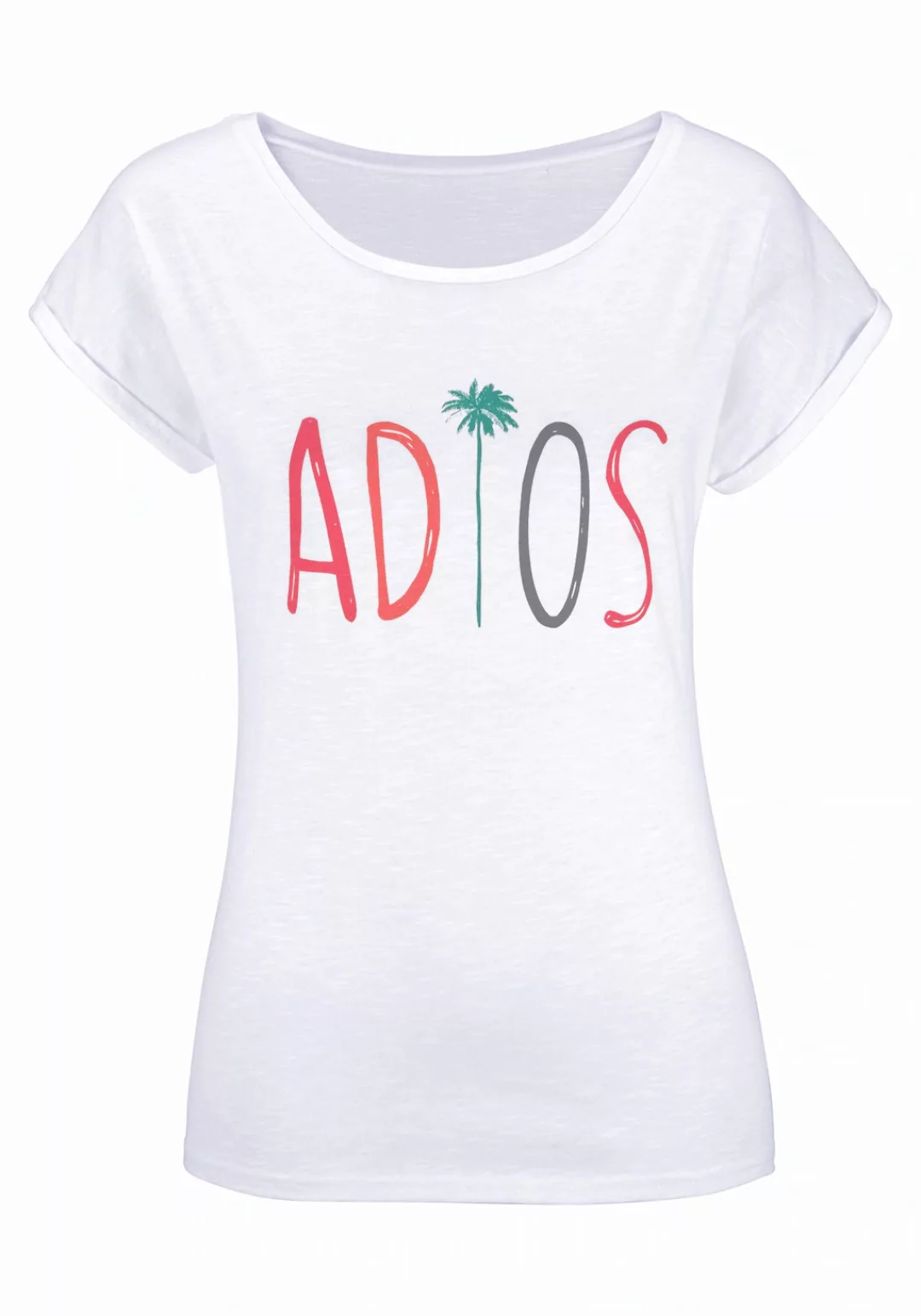 Beachtime T-Shirt mit Frontdruck "Adios" aus weicher Baumwoll-Qualität günstig online kaufen