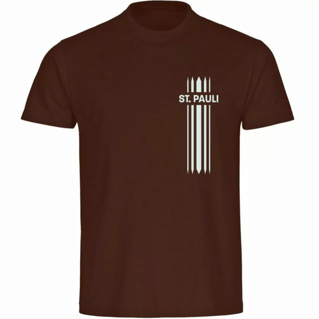 multifanshop T-Shirt Herren St. Pauli - Streifen - Männer günstig online kaufen