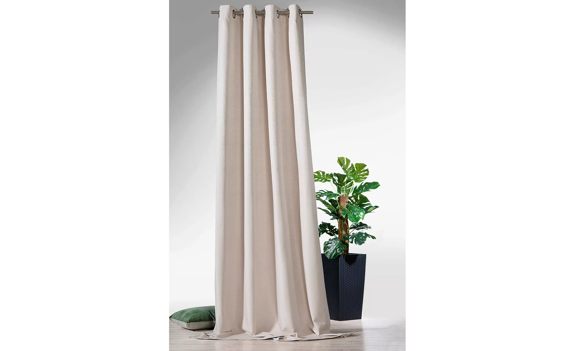 como verdunklungs thermo 245 x 135 cm (HxB) Ösenschal ¦ beige ¦ Synthetik ¦ günstig online kaufen