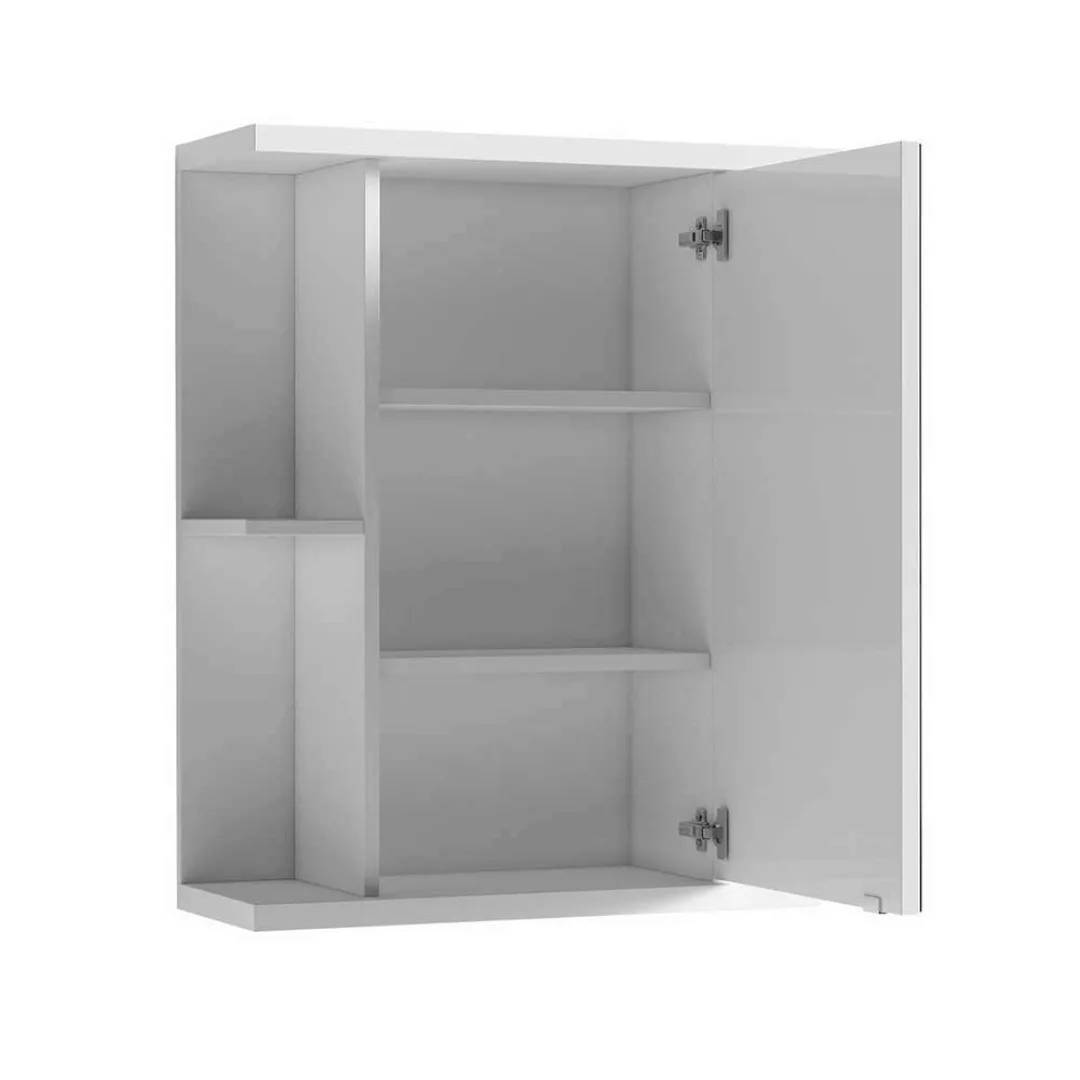 Badschrank mit Spiegeltür in Weiß 70 cm hoch - 60 cm breit günstig online kaufen