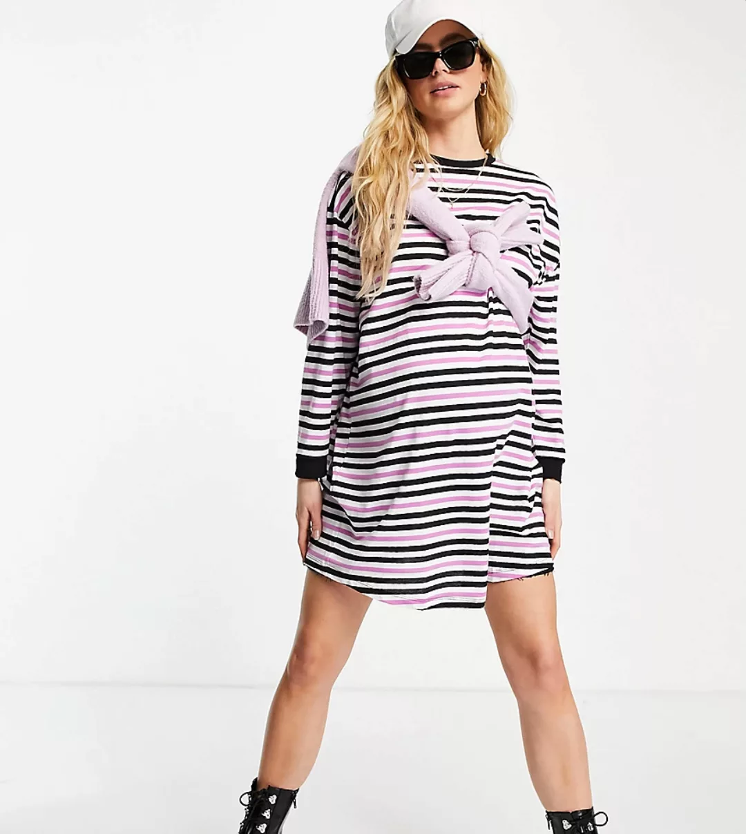 ASOS DESIGN Maternity – Langärmliges Shirt-Kleid in übergroßer Passform mit günstig online kaufen