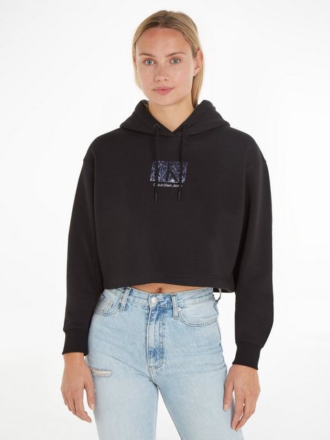 Calvin Klein Jeans Kapuzensweatshirt PRINTED BOX CROPPED HOODIE günstig online kaufen