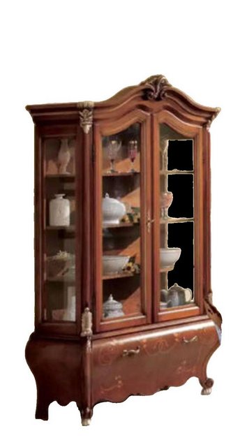 JVmoebel Vitrine Luxus Holz Vitrine Anrichte Design Schränke Braun Italieni günstig online kaufen