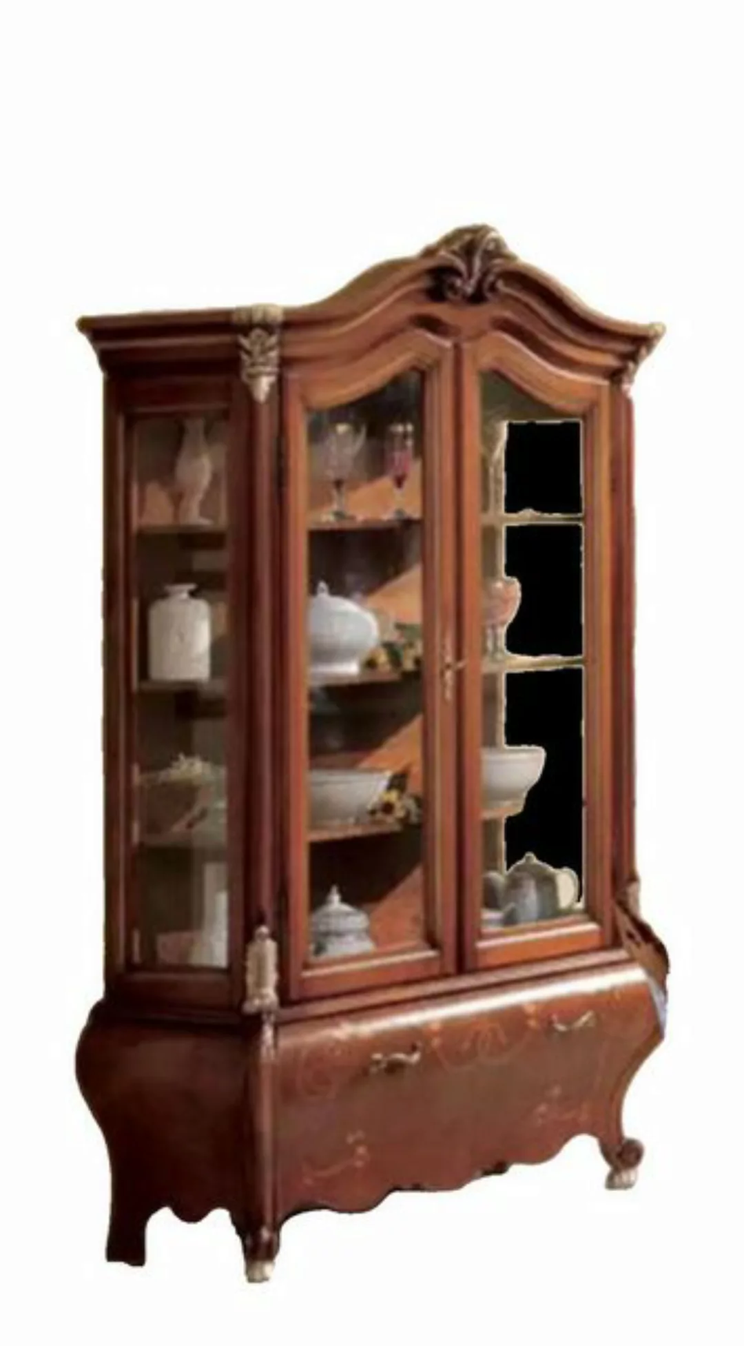 JVmoebel Vitrine Luxus Holz Vitrine Anrichte Design Schränke Braun Italieni günstig online kaufen