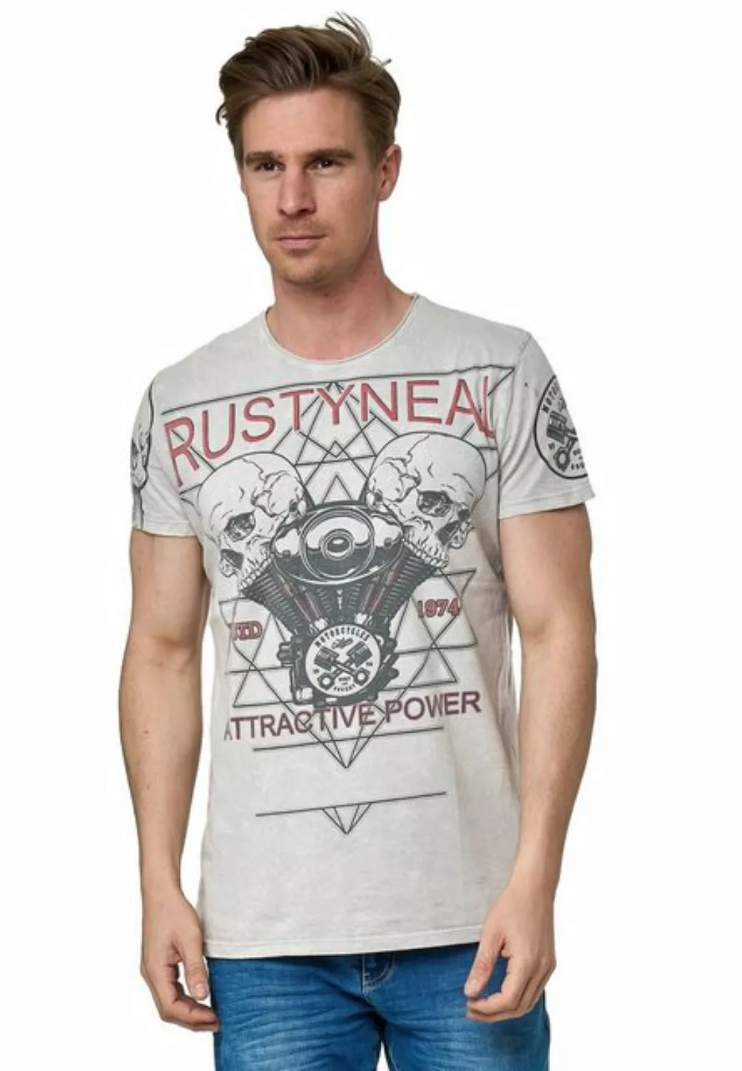 Rusty Neal T-Shirt, mit V-Neck günstig online kaufen