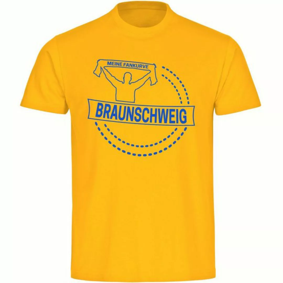 multifanshop T-Shirt Herren Braunschweig - Meine Fankurve - Männer günstig online kaufen