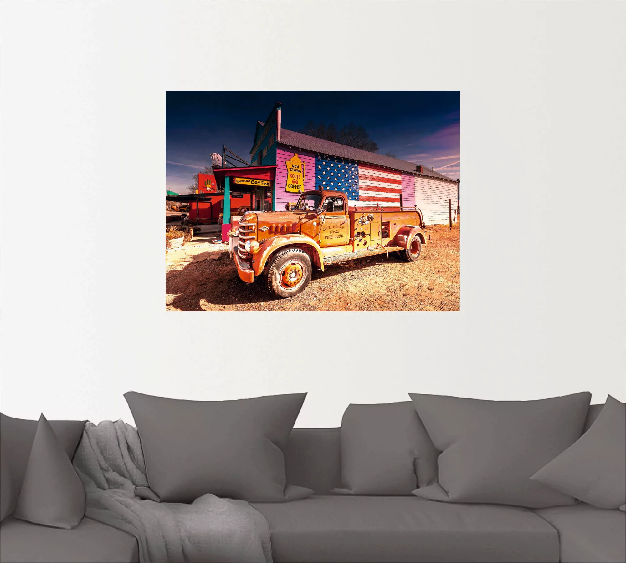 Artland Wandbild "Feuerwehr Oldtimer", Auto, (1 St.) günstig online kaufen