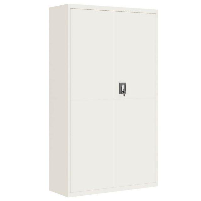 vidaXL Aktenschrank Aktenschrank Weiß 105x40x180 cm Stahl (1-St) günstig online kaufen