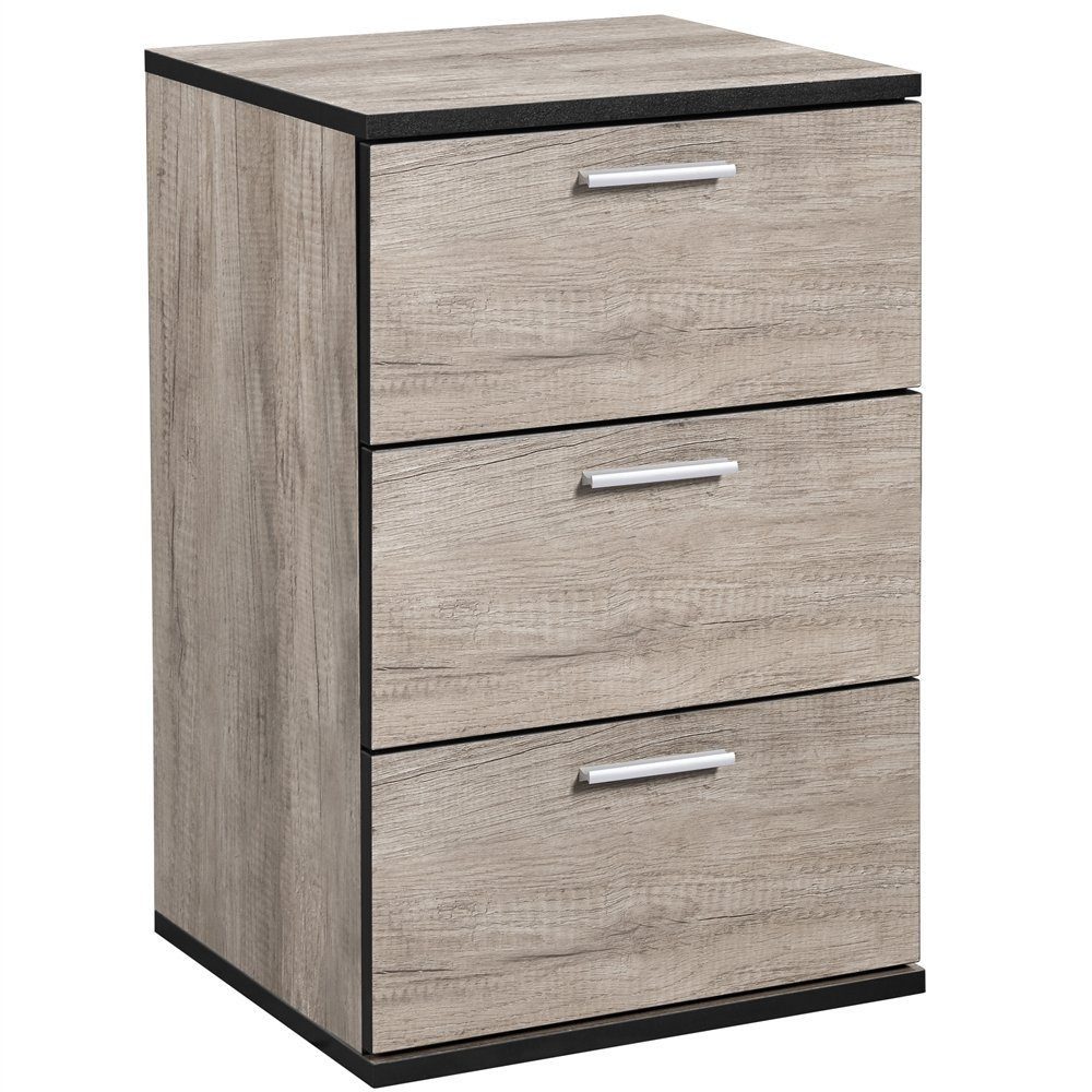 Yaheetech Nachtschrank 3 Schubladen, 60cm hoch günstig online kaufen