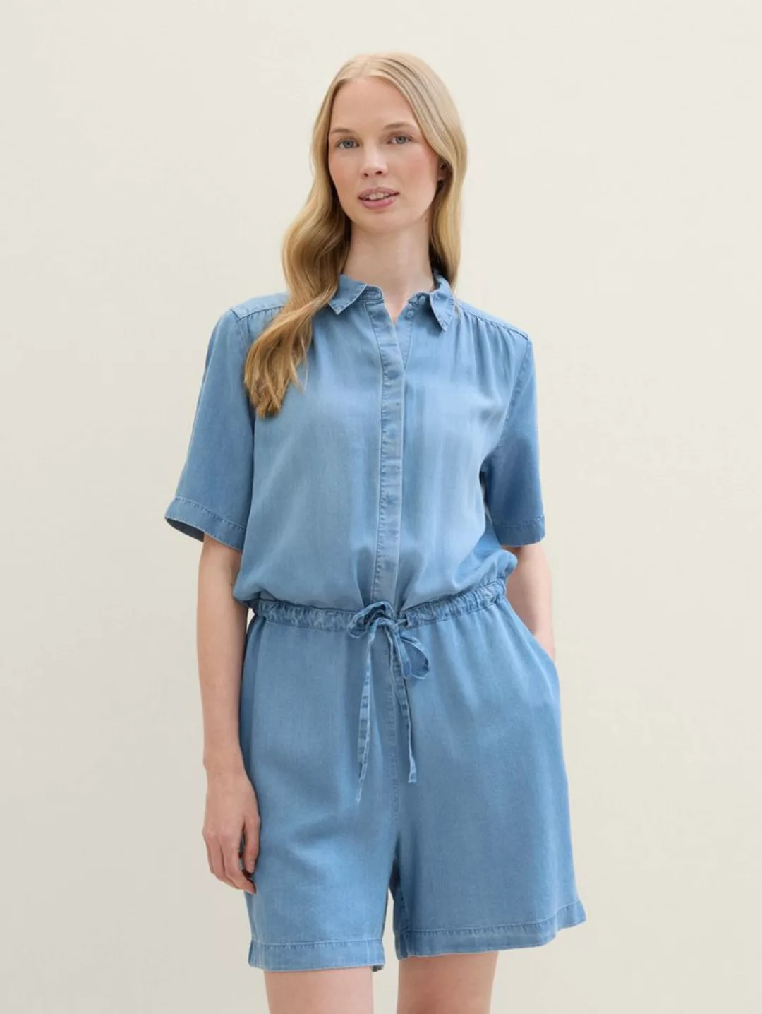 TOM TAILOR Jumpsuit Kurzer Overall im Jeans Look günstig online kaufen