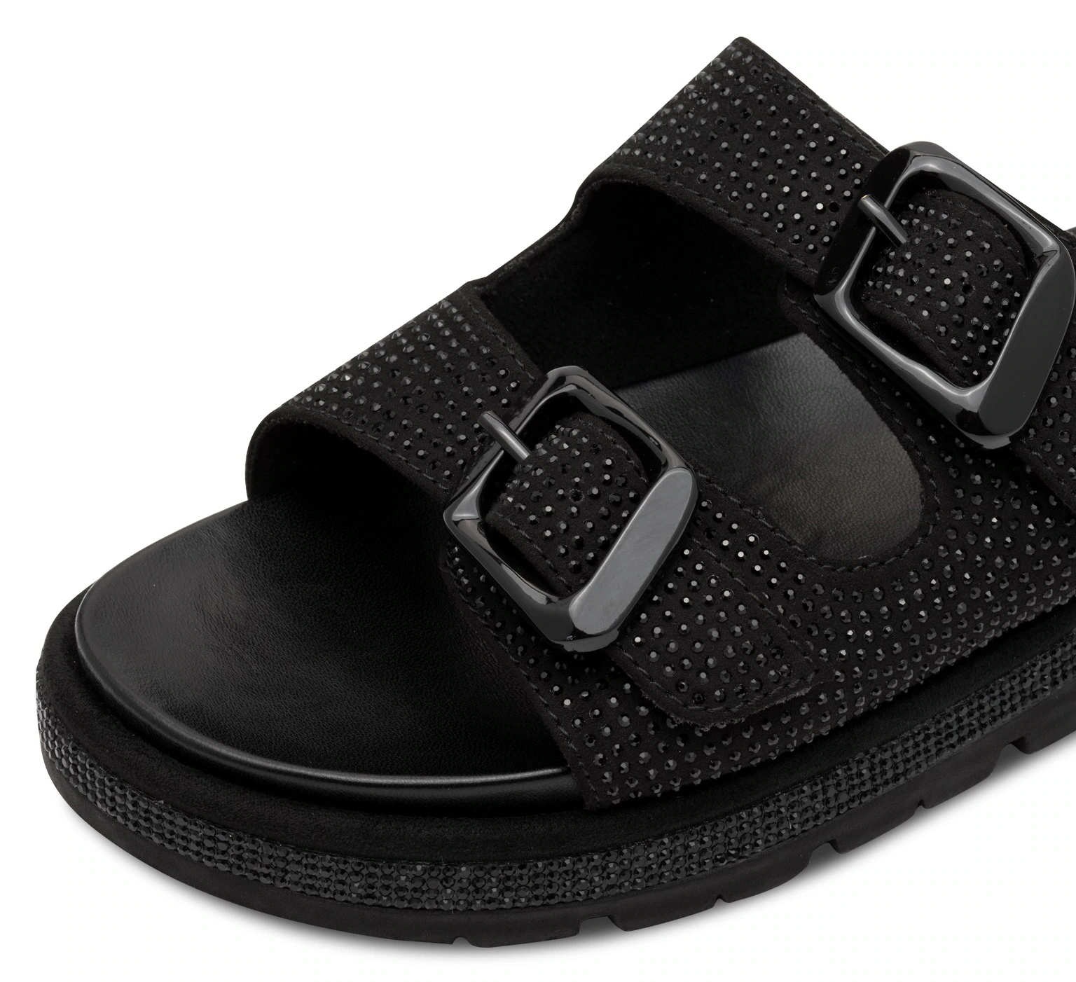 MARCO TOZZI Pantolette, Plateau, Sommerschuh, Schlupfschuh mit glänzenden S günstig online kaufen
