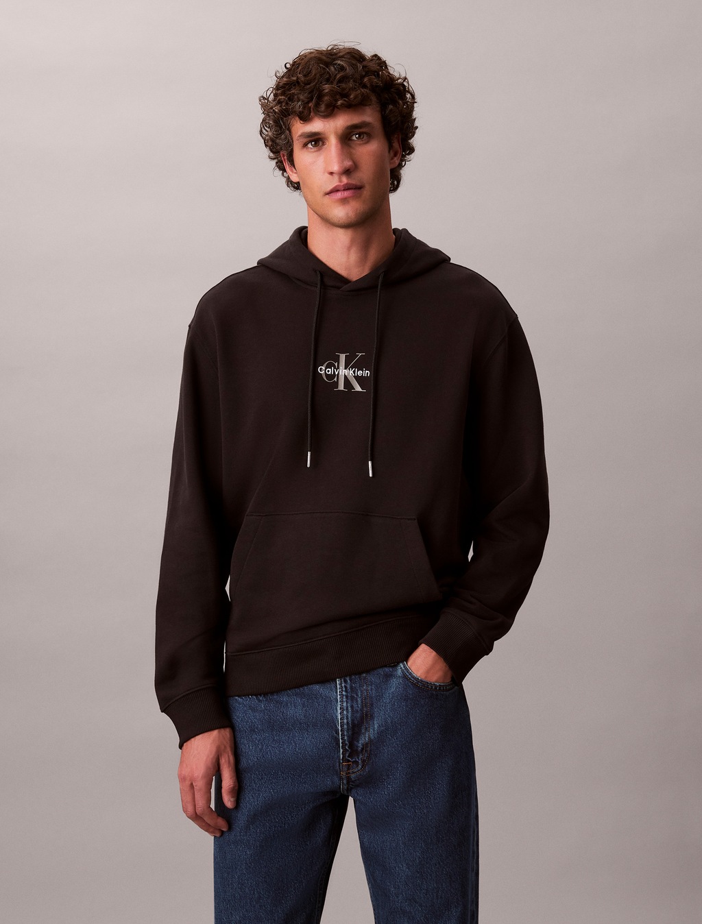 Calvin Klein Jeans Sweatshirt "LS EU 350TERRY MICRO MONOLOGO HO", Kapuze, r günstig online kaufen