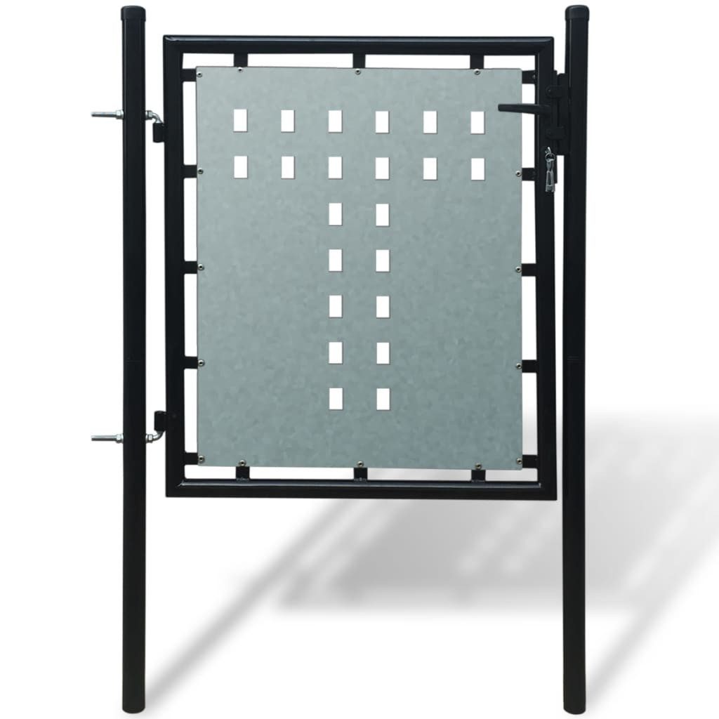 vidaXL Gartentor Zauntor (Einzeltor) Schwarz 100x125 günstig online kaufen
