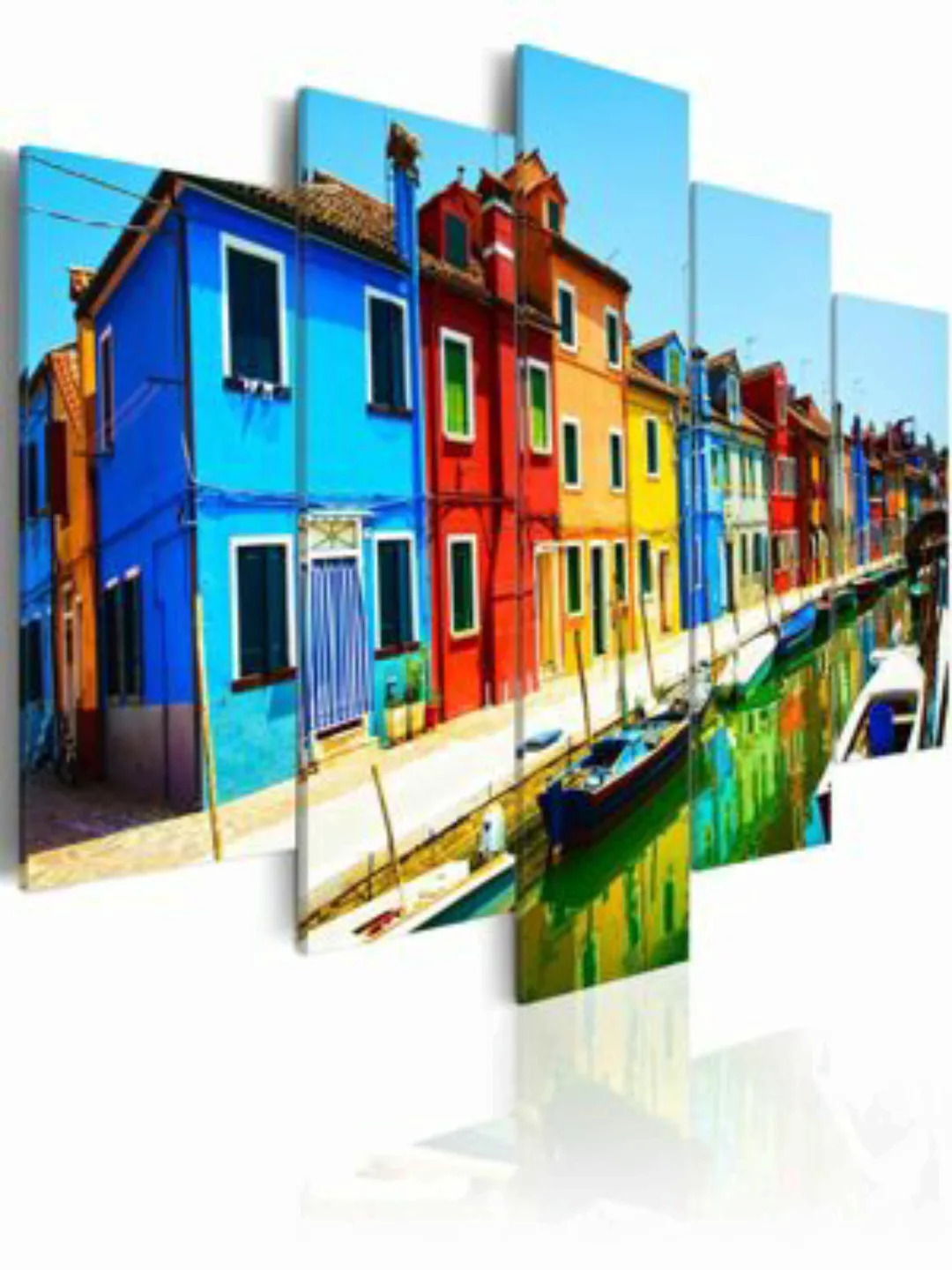artgeist Wandbild Houses in the colors of the rainbow mehrfarbig Gr. 200 x günstig online kaufen