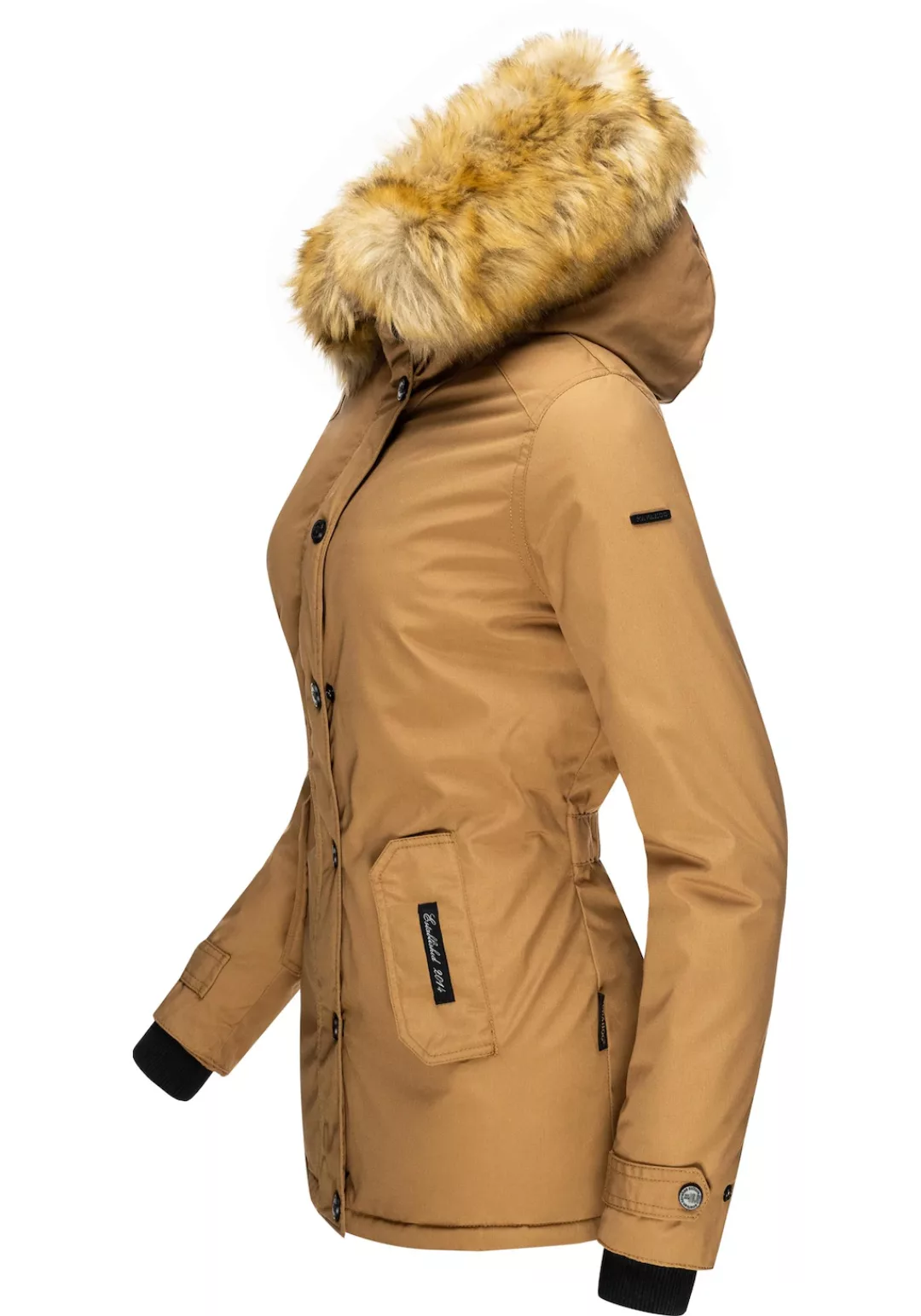 Navahoo Winterjacke "Laura", mit Kapuze, edler Parka mit Kunstfell-Kapuze günstig online kaufen