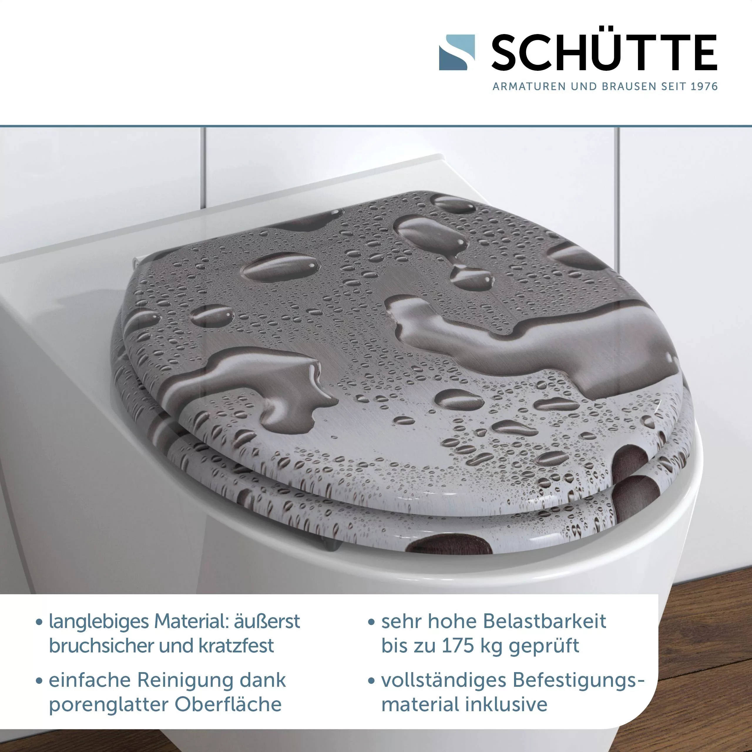 Schütte WC-Sitz "Grey Steel", MDF-Holzkern günstig online kaufen