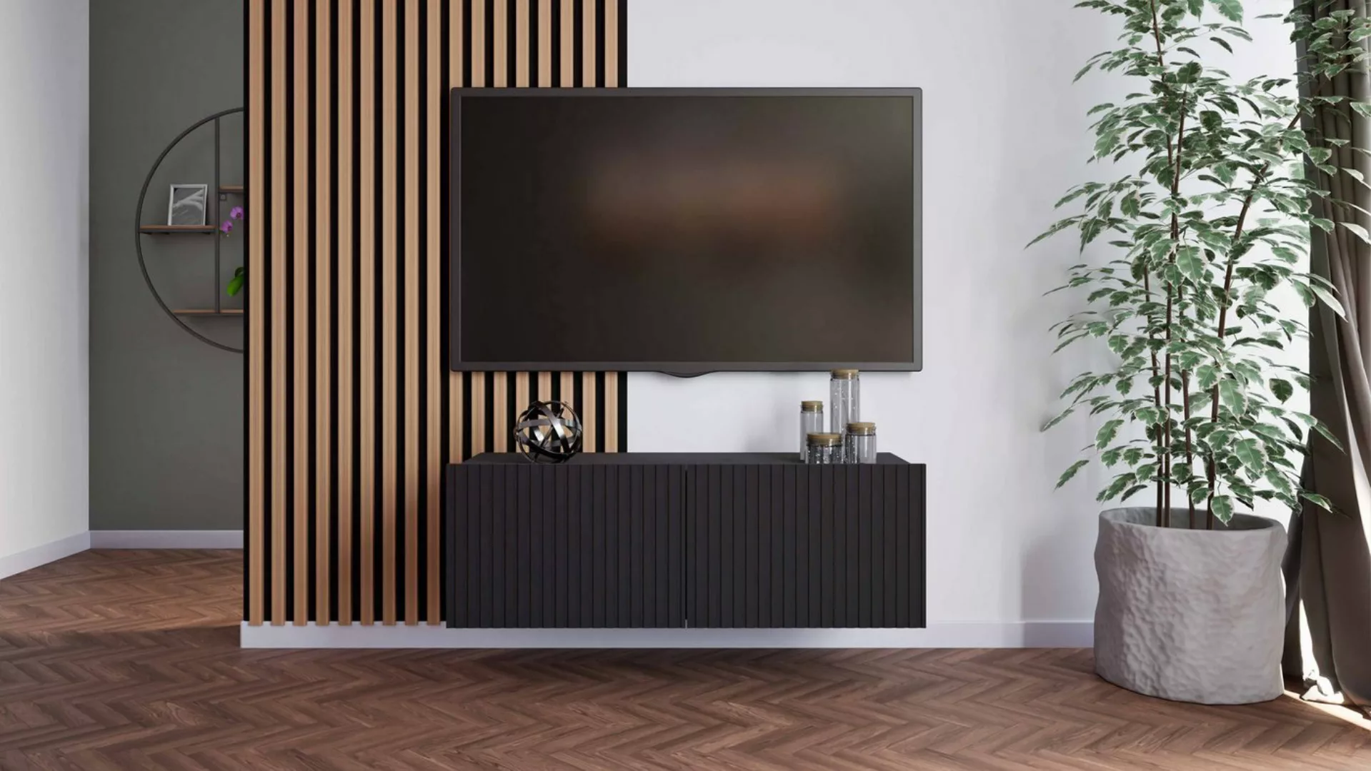 Furnix TV-Schrank Kobby 100 Kabinett hängend Lowboard mit zwei Schränken 10 günstig online kaufen