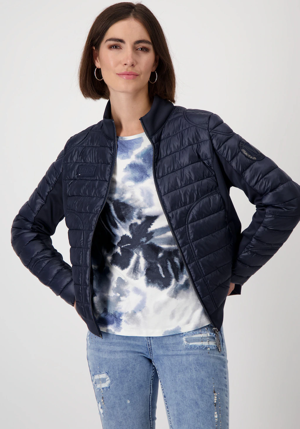 Monari Steppjacke im Materialmix günstig online kaufen