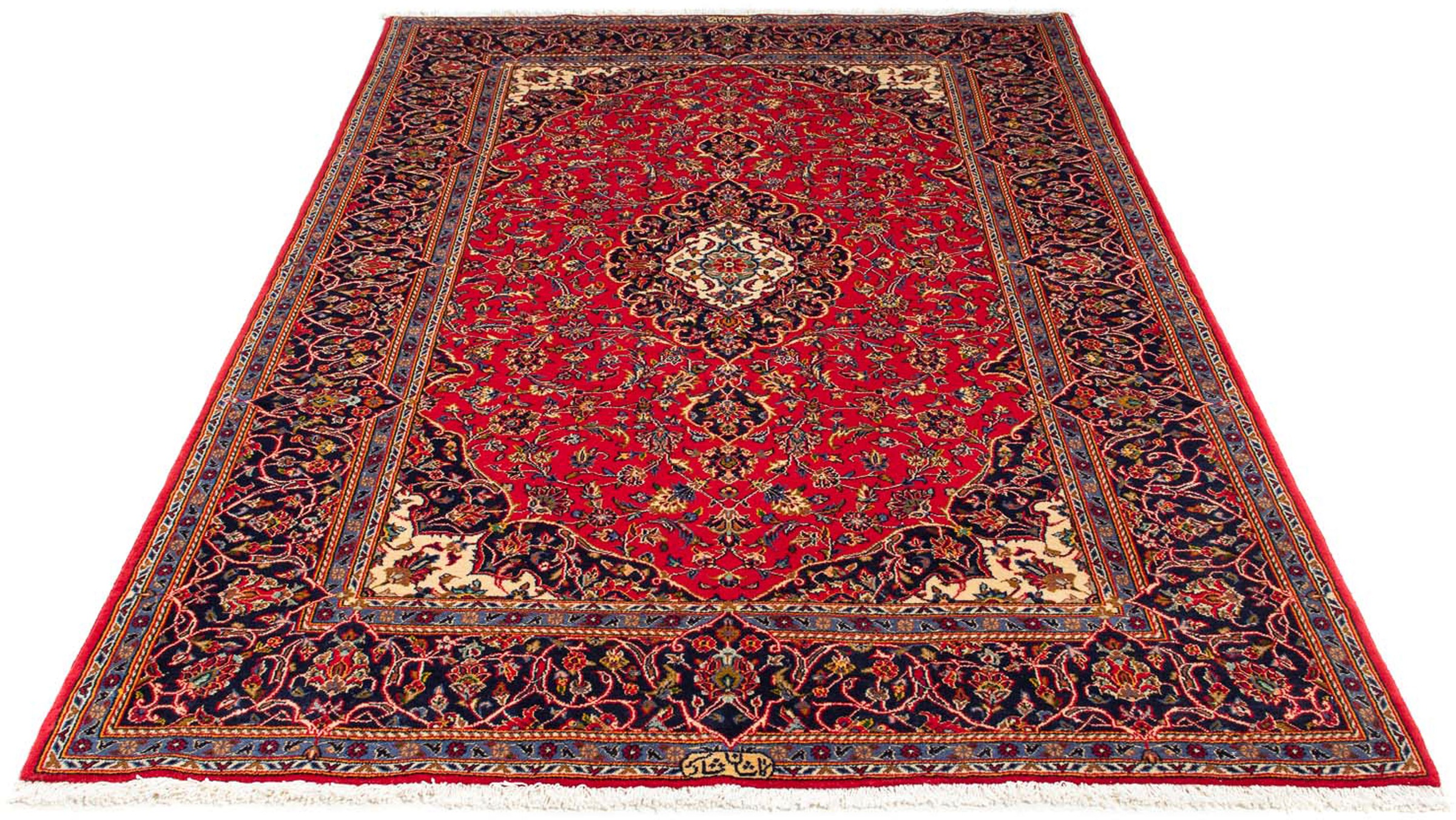 morgenland Orientteppich »Perser - Keshan - 225 x 138 cm - rot«, rechteckig günstig online kaufen