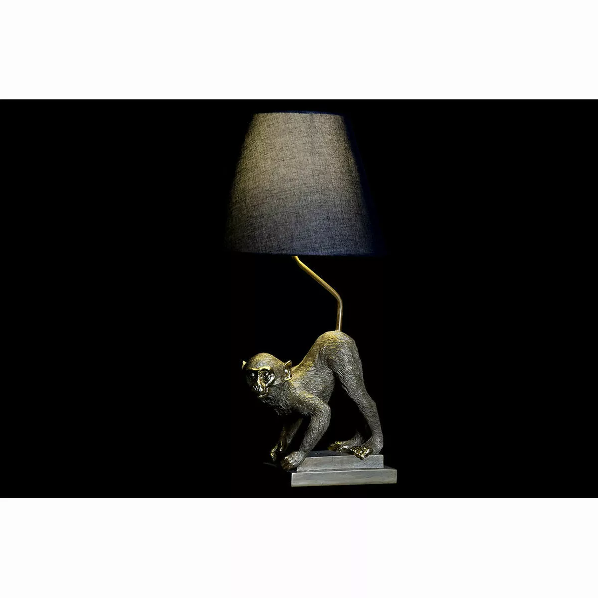 Tischlampe Dkd Home Decor Schwarz Beige Golden Metall Harz Affe (32.5 X 30 günstig online kaufen