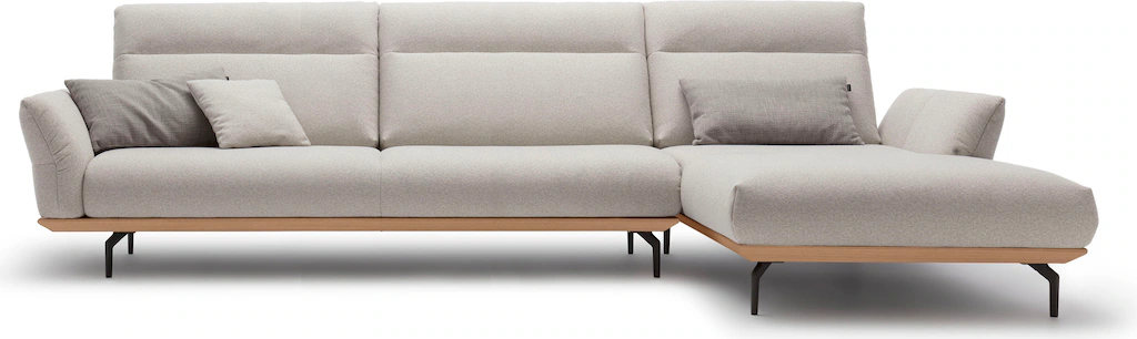 Creation BY ROLF BENZ Ecksofa "CR.460", Sockel in Eiche, Winkelfüße in Umbr günstig online kaufen