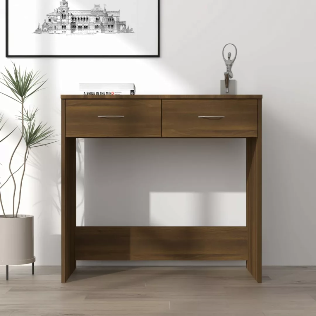 Vidaxl Schreibtisch Braun Eichen-optik 80x40x75 Cm Holzwerkstoff günstig online kaufen