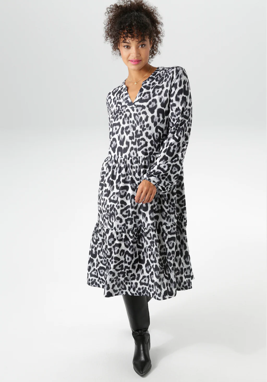Aniston PLUS Druckkleid, in schönem Animal-Print - NEUE KOLLEKTION günstig online kaufen