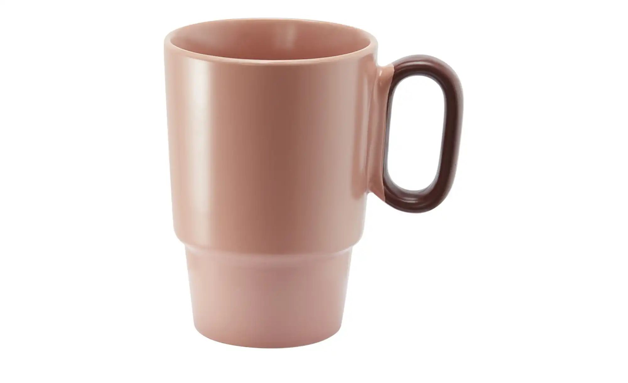 KHG Kaffeebecher   ¦ rosa/pink ¦ Steinzeug/Steingut ¦ Maße (cm): H: 12  Ø: günstig online kaufen