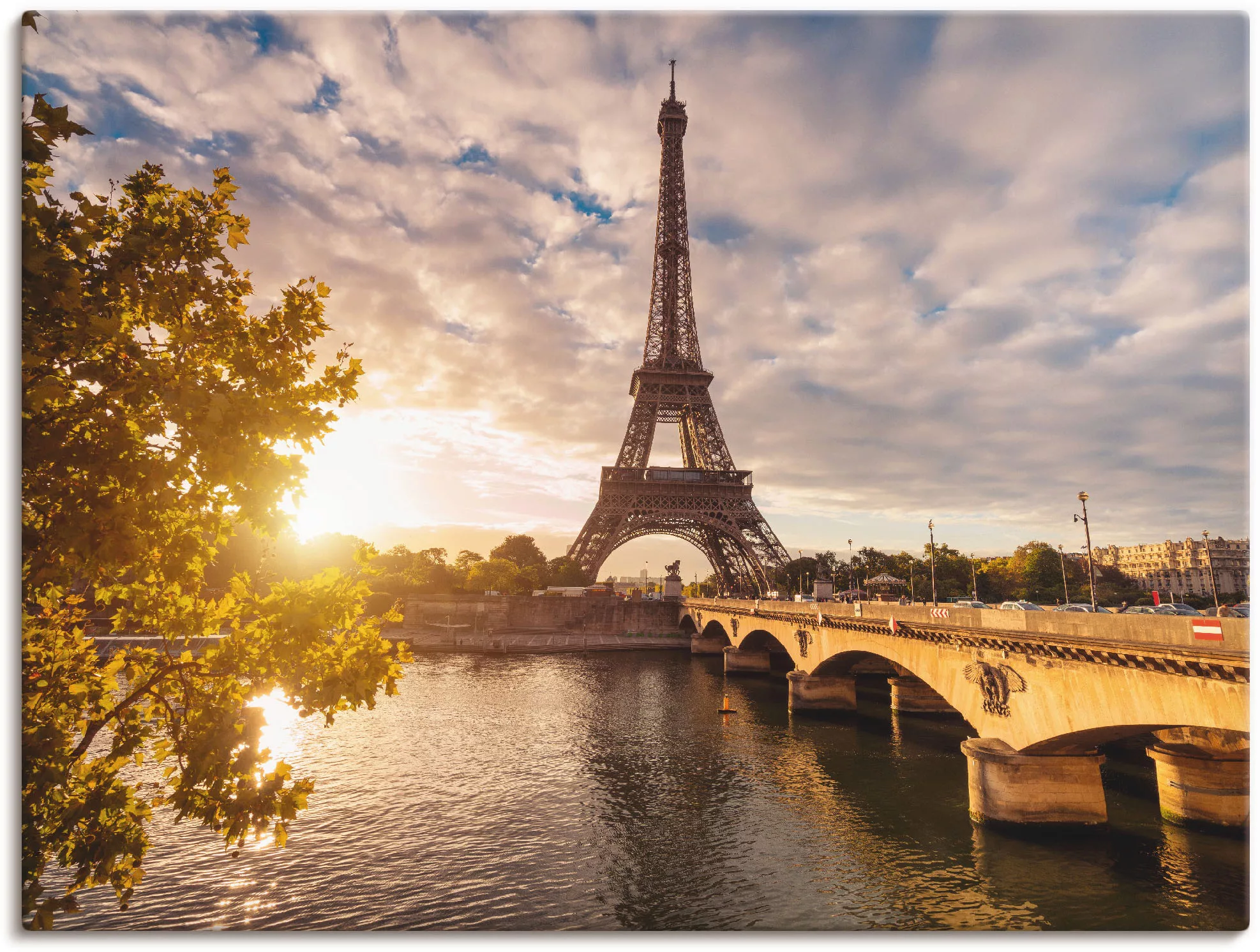 Artland Wandbild "Paris Eiffelturm II", Gebäude, (1 St.), als Leinwandbild, günstig online kaufen