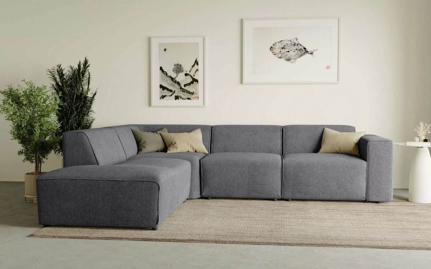 andas Ecksofa "Noord", mit Kedernaht, in einem Soft-Touch Bezug günstig online kaufen