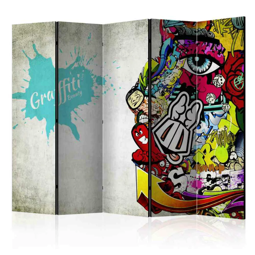 Raumteiler Paravent für Jugendzimmer Graffiti Motiv günstig online kaufen