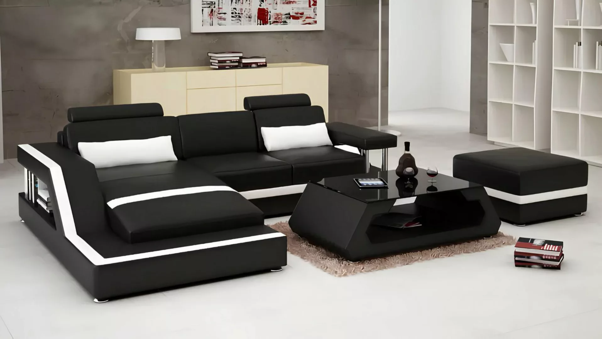 Xlmoebel Ecksofa Modernes Ecksofa mit Designer-Wohnlandschaft in L-Form - P günstig online kaufen