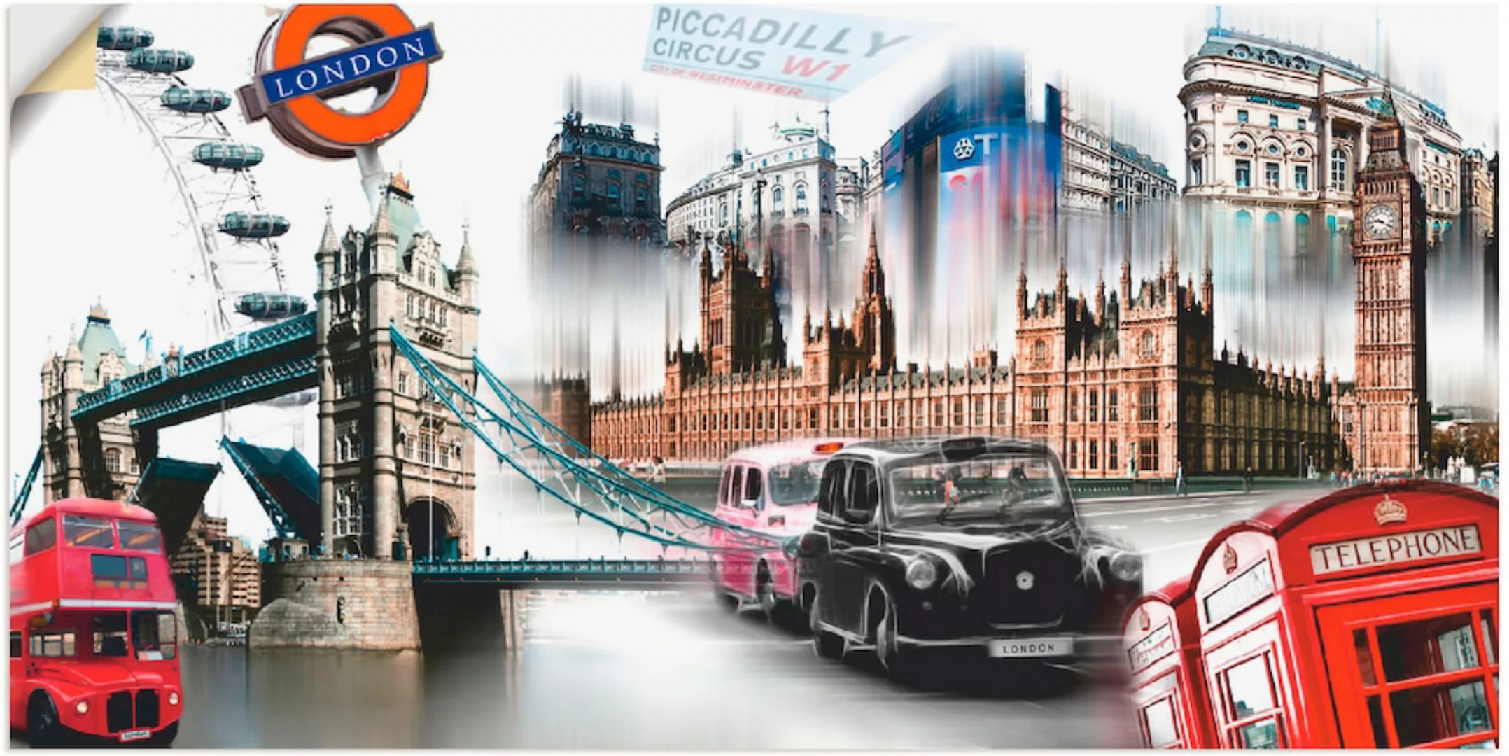 Artland Wandbild "London Skyline Collage IV", Großbritannien, (1 St.) günstig online kaufen