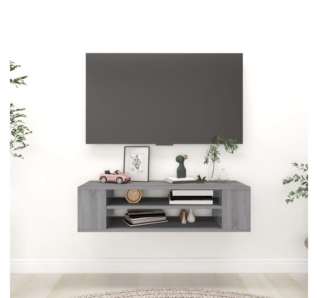 furnicato TV-Schrank TV-Wandschrank Grau Sonoma 100x30x26,5 cm Holzwerkstof günstig online kaufen