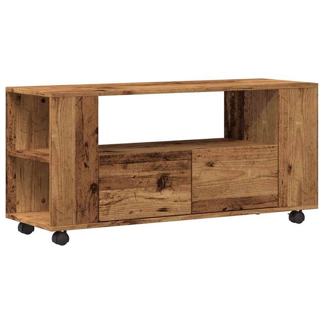 vidaXL TV-Schrank TV-Schrank mit Rollen Altholz-Optik 102x34,5x43cm Holzwer günstig online kaufen