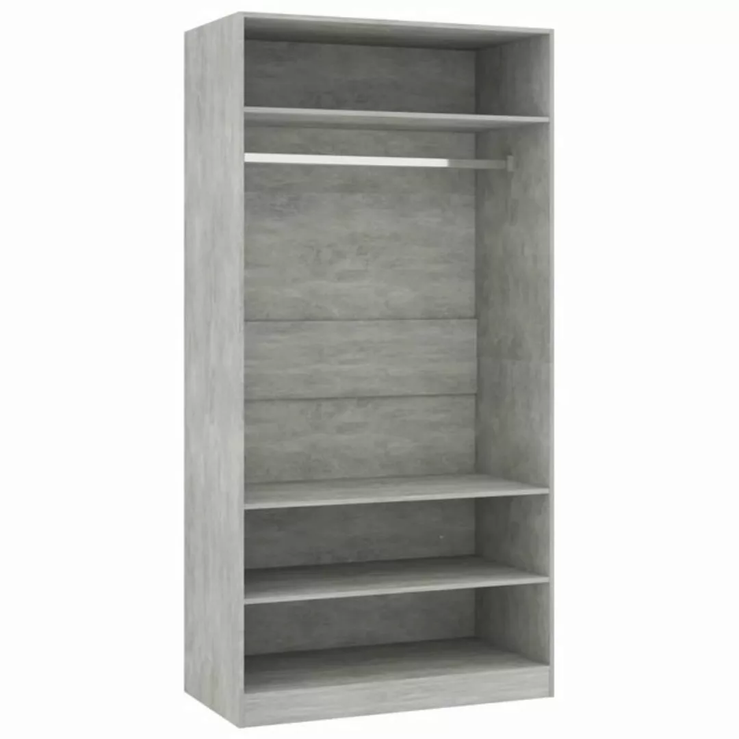 Kleiderschrank Betongrau 100×50×200 Cm Spanplatte günstig online kaufen